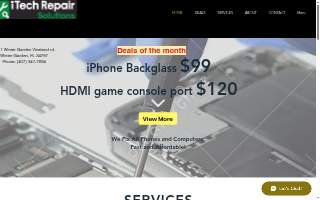 iTech Repair Solutions website
