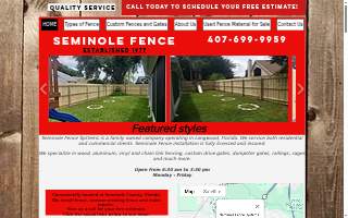 Seminole Fence Systems website
