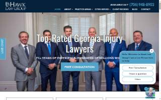 Hawk Law Group - Augusta Personal Injury Lawyers & Accident Attorneys website