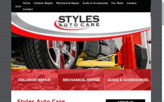 Styles Auto Care website