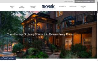 MOSAIC Design + Build website