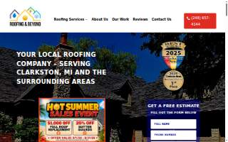 Roofing and Beyond website