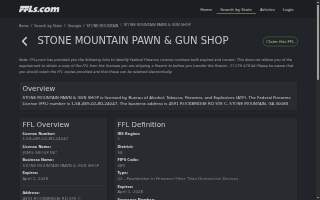 Stone Mountain Pawn & Gun Shop website