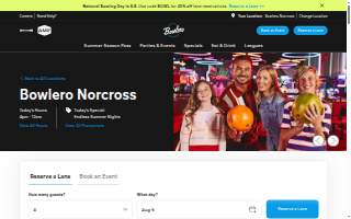 Bowlero Norcross of Clarkston website