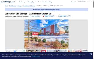 CubeSmart Self Storage of Clarkston website