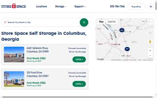 Store Space Self Storage of Columbus website