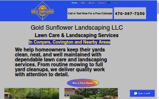 Gold Sunflower Landscaping LLC website
