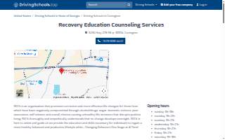 Recovery Education Counseling Services website