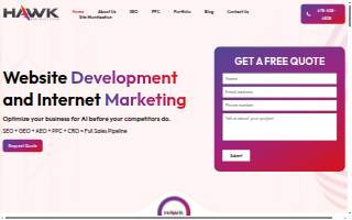 Hawk Web Marketing website