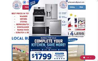 Appliances 4 Less Canton website
