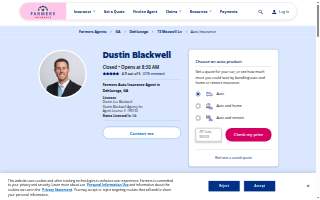 Farmers Insurance - Dustin Blackwell website