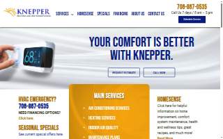 Knepper Heating and Air Conditioning website
