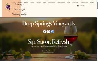 Deep Springs Vineyards website