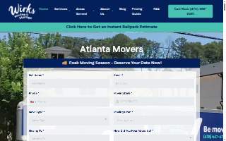 Wirks Moving and Storage - Atlanta Movers website