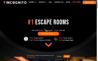 Incognito Escape Room - Old Dublin Wall website