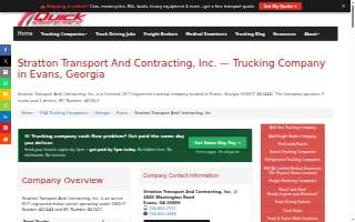 Stratton Transport & Contracting website