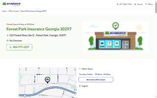 Acceptance Insurance of Forest Park website
