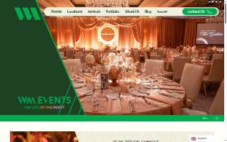 WM Events website
