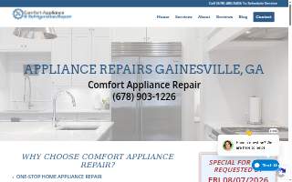 Inspire Appliance Repair website