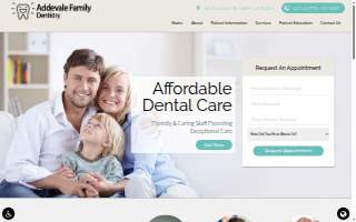 Addevale Family Dentistry website