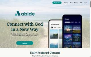 Abide Home Care website