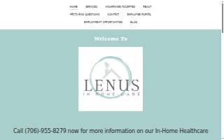 Lenus In Home Care of Grovetown website