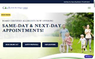 Center for Allergy and Asthma of Georgia website