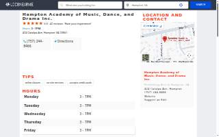 Hampton Academy of Music, Dance, and Drama Inc. website
