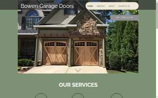 Bowen Garage Doors of Holly Springs website