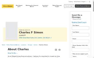 Edward Jones - Financial Advisor: Charles F Simon, AAMS® website
