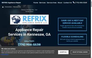 Kennesaw Appliance Repair Service website