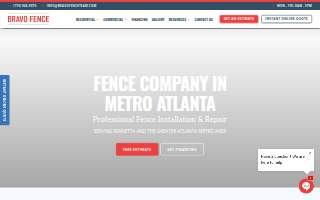 Bravo Fence Company website