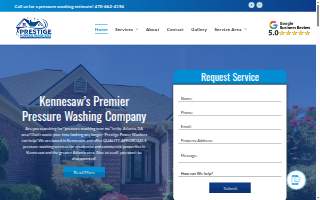 Prestige Power Washers website