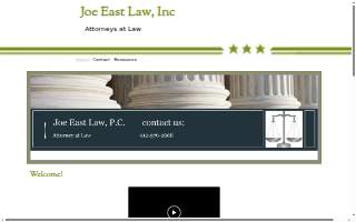 Joe East Law, P.C website