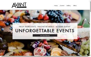 Avant Catering website
