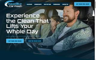 Aqua Blue Car Wash website