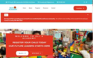 Eli's Academy - Child Care Center website