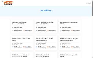 Velox Insurance website