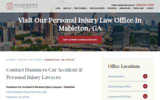 Hammers Car Accident & Personal Injury Lawyers - Mableton Office website