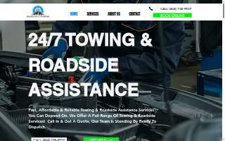Wheels Up Towing website