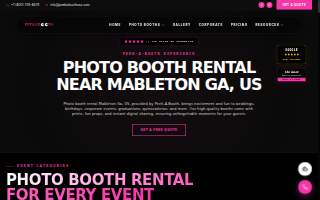 Fun & Memories Photo Booth Rental website