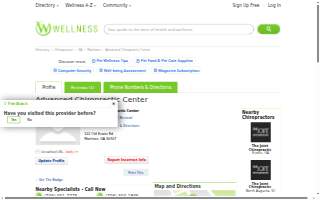 Advanced Chiropractic and Wellness Center website