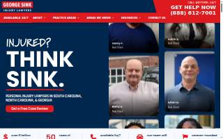George Sink, P.A. Injury Lawyers of Martinez website