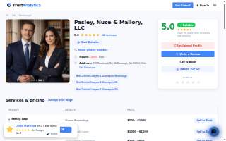 Pasley, Nuce & Mallory, LLC website