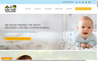Kids First Pediatrics website