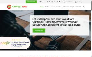 Harvest Time Tax + Financial Services website