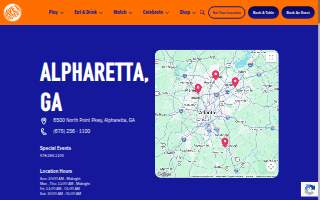 Dave & Buster's Alpharetta website