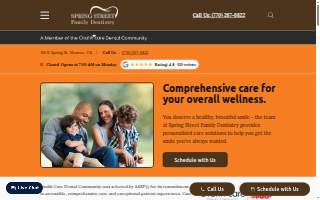 Spring Street Family Dentistry website