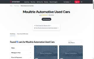 Moultrie Automotive Used Cars website
