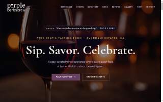Purple Corkscrew Wine Shop & Tasting Room website